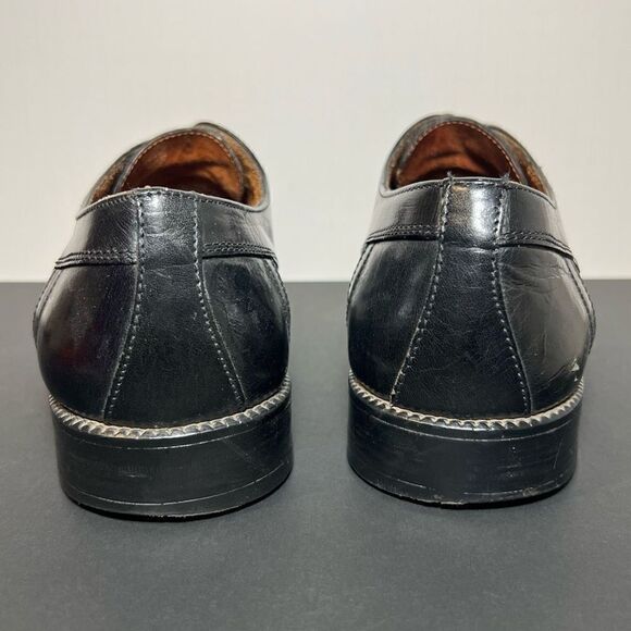 Mens GIORGIO BRUTINI Private Collection Black Cap Toe Oxford Shoes / Size 8.5 - Picture 4 of 9